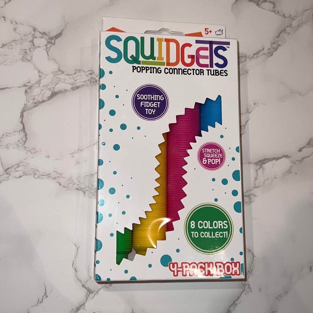 NWT Squidgets 4pk Popping connector Tubes